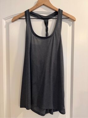 GAP Charcoal Gray Racerback Tank with Knotted Back